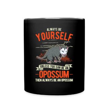Opossum Gift Possum Marsupial - Full Colour Mug - black - Front