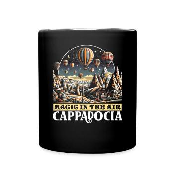Kappadokien Türkei Reisen Ich liebe Istanbul - Tasse einfarbig - Schwarz - Vorne
