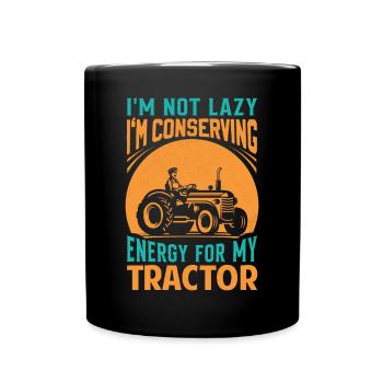 Conserving Energy For Tractor Agriculture Harvest - Full Colour Mug - black - Front
