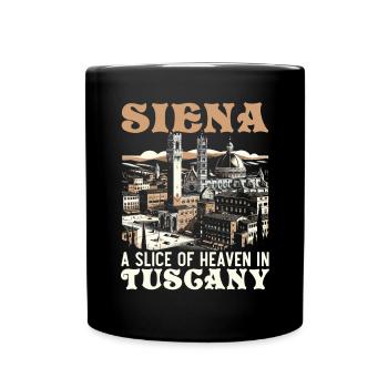 Siena Italien Reisen Urlaub Italienisch Ich liebe Italien - Tasse einfarbig - Schwarz - Vorne