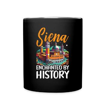 Siena Italien Reisen Urlaub Italienisch Ich liebe Italien - Tasse einfarbig - Schwarz - Vorne