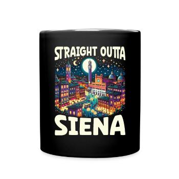 Siena Italien Reisen Urlaub Italienisch Ich liebe Italien - Tasse einfarbig - Schwarz - Vorne