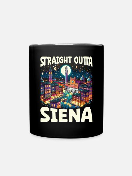 Siena Italien Reisen Urlaub Italienisch Ich liebe Italien - Tasse einfarbig - Schwarz