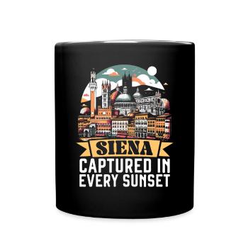 Siena Italien Reisen Urlaub Italienisch Ich liebe Italien - Tasse einfarbig - Schwarz - Vorne