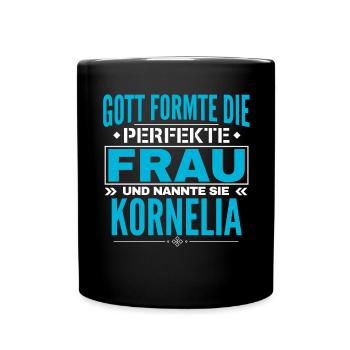 Kornelia Name Design - Full Colour Mug - black - Front