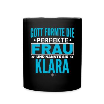 Klara Name Design - Tasse einfarbig - Schwarz - Vorne