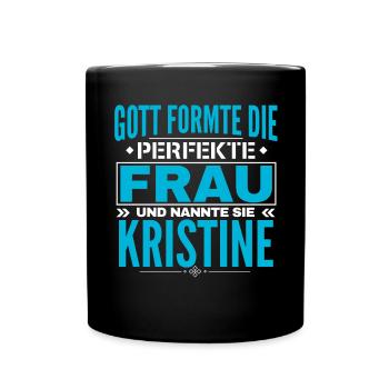 Kristine Name Design - Full Colour Mug - black - Front