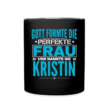 Kristin Name Design - Full Colour Mug - black - Front