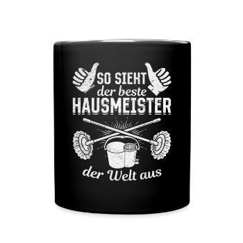So Sieht Der Beste Hausmeister Der Welt Aus - Tasse einfarbig - Schwarz - Vorne