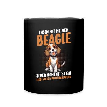 Dog Beagle - Full Colour Mug - black - Front