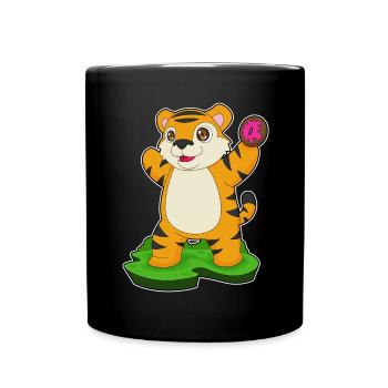 Tiger Donut - Full Colour Mug - black - Front