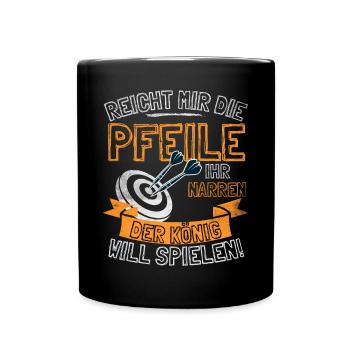 Fléchettes drôles disant DONNEZ-MOI LES FLÈCHES À ELLE - Mug uni - noir - Devant
