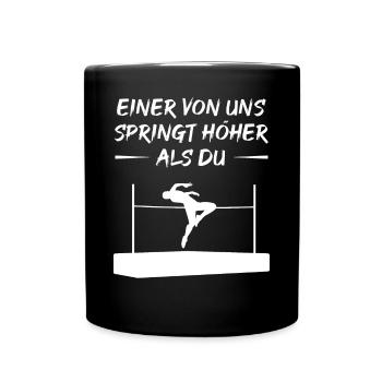 Unsere Sprungkraft toppt deine - Tasse einfarbig - Schwarz - Vorne