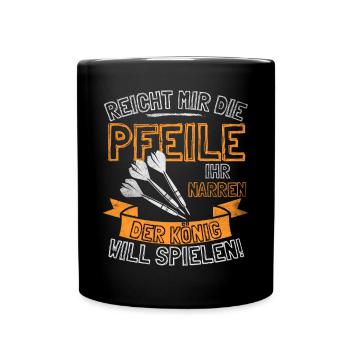 Fléchettes drôles disant DONNEZ-MOI LES FLÈCHES À ELLE - Mug uni - noir - Devant