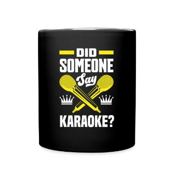 Karaoke Sängerin Singen Karaoke Sänger Musik - Tasse einfarbig - Schwarz - Vorne