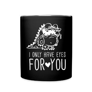 Ich habe nur Augen für dich RPG Valentinstag - Tasse einfarbig - Schwarz - Vorne