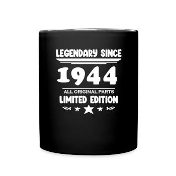 1944 - Jahrgang 1944 - Baujahr 1944 - Tasse einfarbig - Schwarz - Vorne
