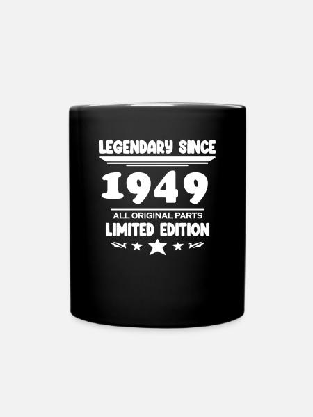 1949 - Jahrgang 1949 - Baujahr 1949 - Tasse einfarbig - Schwarz
