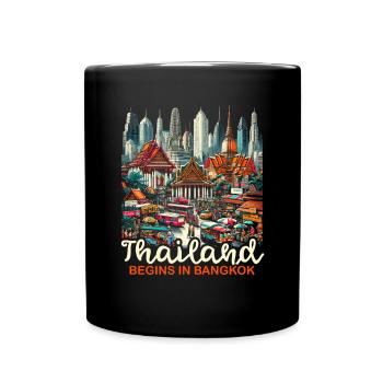 Bangkok Thaïlande Voyage Vacances Langue thaïlandaise - Mug uni - noir - Devant