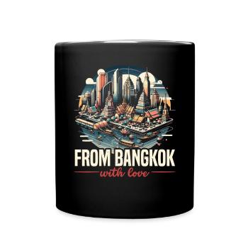 Bangkok Thaïlande Voyage Vacances Langue thaïlandaise - Mug uni - noir - Devant
