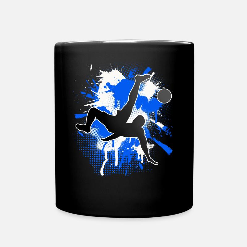 Fußball Fußballer - Tasse einfarbig - Schwarz
