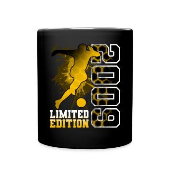 2009 Year of Birth Birthday Football - Full Colour Mug - black - Front
