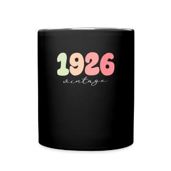 Vintage Vintage 1926 Birthday - Full Colour Mug - black - Front