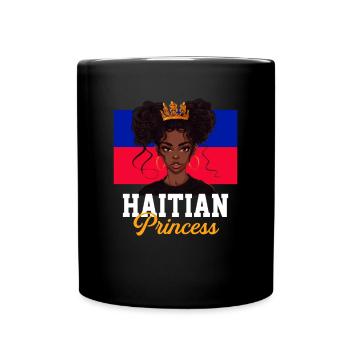 Haitian princess, haiti - Tasse einfarbig - Schwarz - Vorne