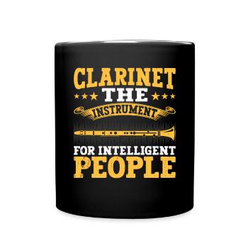 Clarinetist Clarinet Playing Bass Musician - Full Colour Mug - black - Front