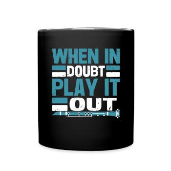 Clarinetist Clarinet Playing Bass Musician - Full Colour Mug - black - Front