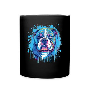 Watercolor Colorful Alapaha Blue Blood - Full Colour Mug - black - Front