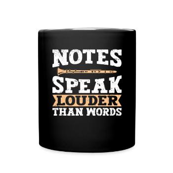 Clarinetist Clarinet Playing Bass Musician - Full Colour Mug - black - Front