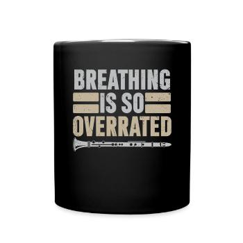 Clarinetist Clarinet Playing Bass Musician - Full Colour Mug - black - Front