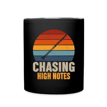 Clarinetist Clarinet Playing Bass Musician - Full Colour Mug - black - Front