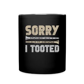 Clarinettiste Clarinette Jouant de la basse - Mug uni - noir - Devant