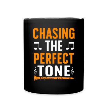 Clarinettiste Clarinette Jouant de la basse - Mug uni - noir - Devant