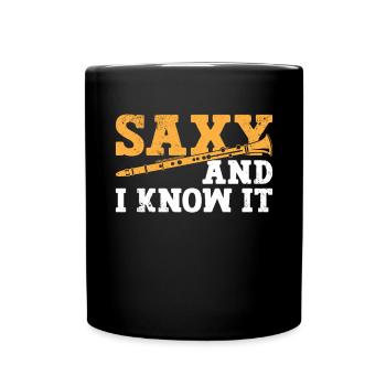Clarinettiste Clarinette Jouant de la basse - Mug uni - noir - Devant
