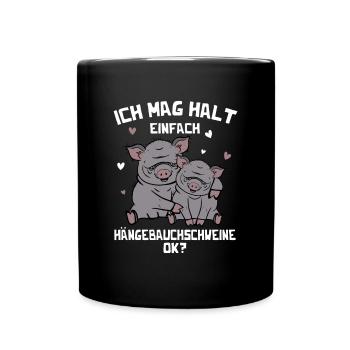 I just like pot-bellied pigs pig - Full Colour Mug - black - Front