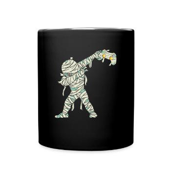 Halloween Dabbing Mummy Gamer - Tasse einfarbig - Schwarz - Vorne