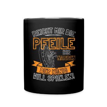 Fléchettes drôles disant DONNEZ-MOI LES FLÈCHES À ELLE - Mug uni - noir - Devant