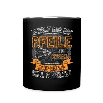 Drôles de fléchettes disant DONNE-MOI LES FLÈCHES À ELLE - Mug uni - noir - Devant