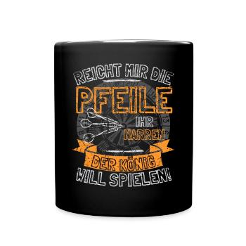 Drôles de fléchettes disant DONNE-MOI LES FLÈCHES À ELLE - Mug uni - noir - Devant