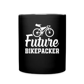 Bikepacking Toddler Newborn Bikepacker Future Bike - Tasse einfarbig - Schwarz - Vorne