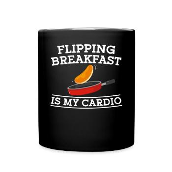 Pancake Lover Kids Flipping - Full Colour Mug - black - Front
