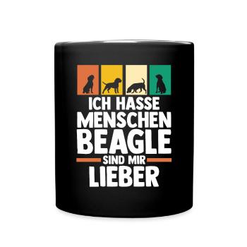 Dog Beagle - Full Colour Mug - black - Front