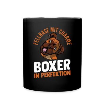 Dog German Boxer - Full Colour Mug - black - Front