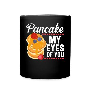 Pancake Lover Kids Valentines Day - Full Colour Mug - black - Front