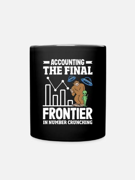 Accounting The Final Frontier In Number Crunching - Tasse einfarbig - Schwarz
