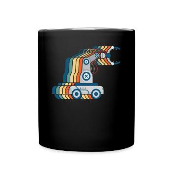 Retro -Roboter Vintage Robotics Engineer Robotics - Tasse einfarbig - Schwarz - Vorne