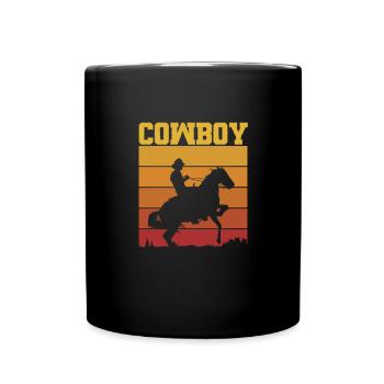 Cowboy Cowboy Boots Western Gift - Full Colour Mug - black - Front